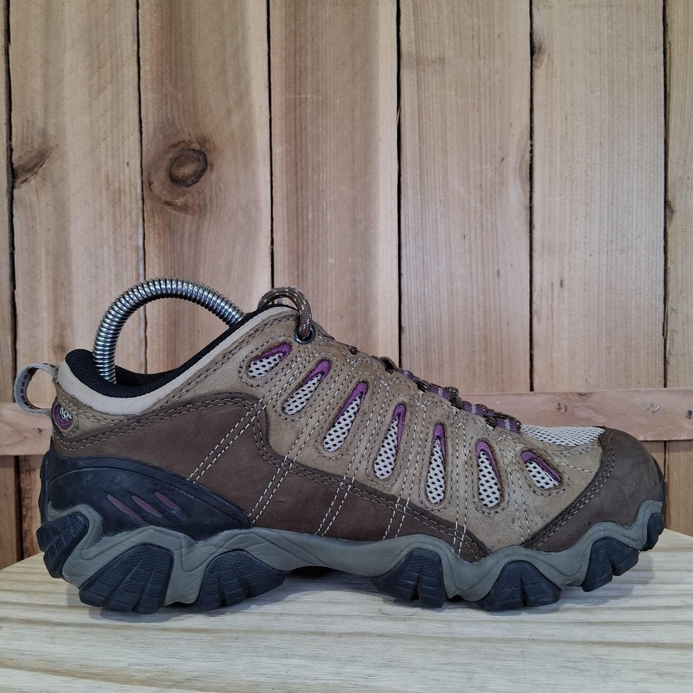 Oboz Sawtooth Low Hiking Shoes Womens 8.5 W Brown Suede Mesh Trail Waterproof - Picture 5 of 10